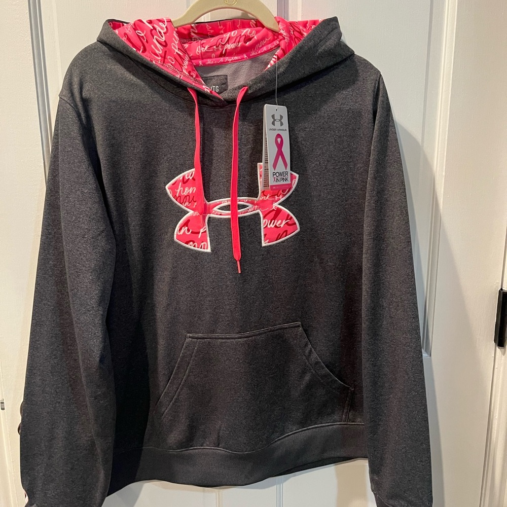 Women’s NWT XL Under Armour Power in Pink hoodie.